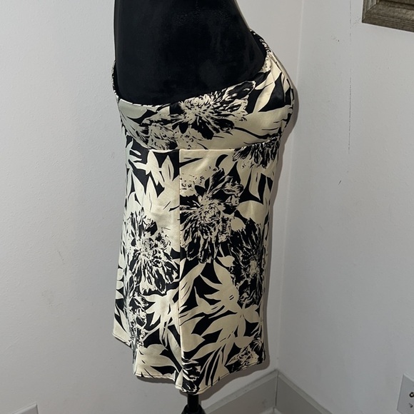 Ann Taylor strapless gathered top silky polyester top blouse Sz 8P - Picture 5 of 7